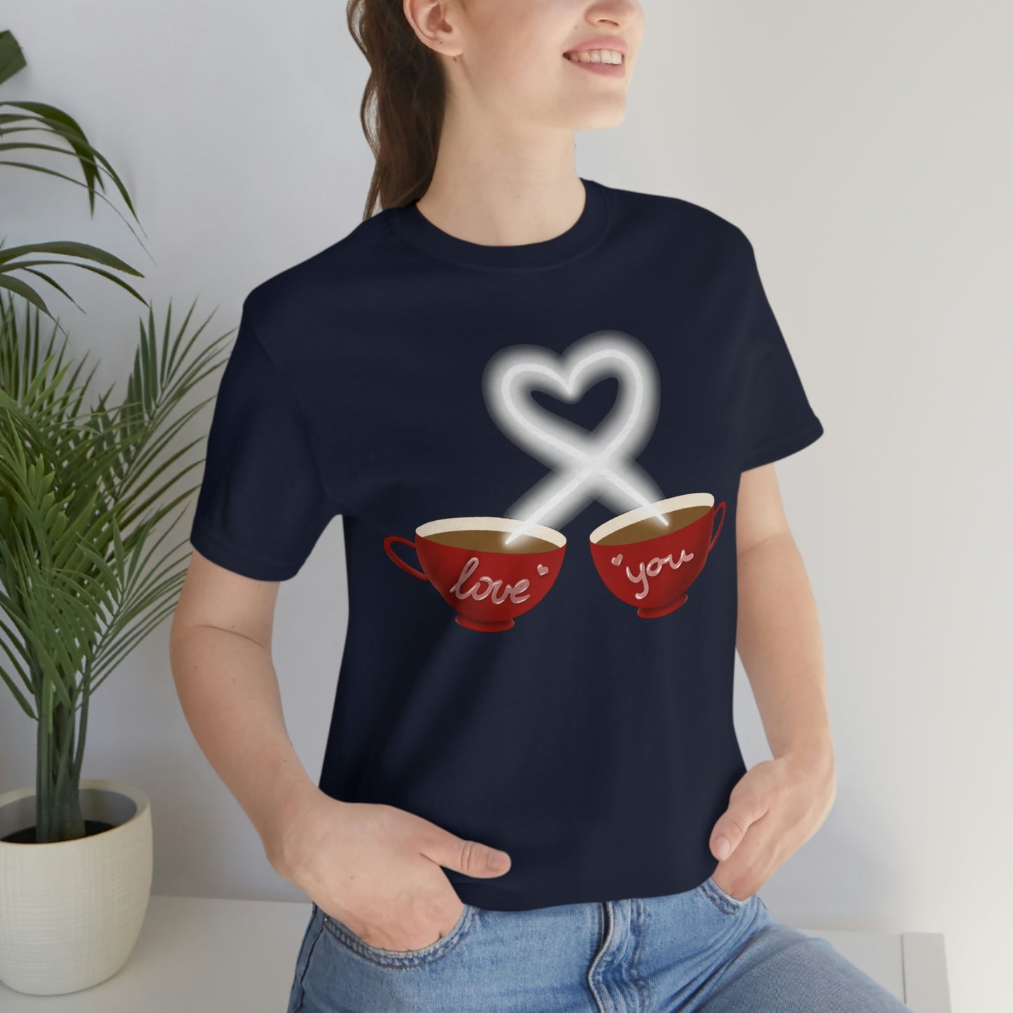 Love you Coffee T-shirt, Coffee Lovers, Couple Shirt, Love with Heart, Unisex Shirt, Plus Size