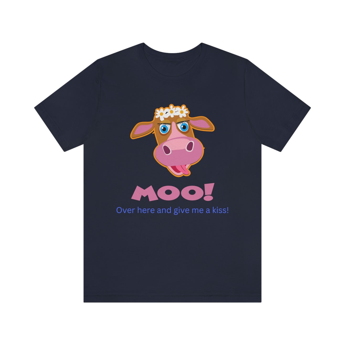 Love Cow Moo Over Here and Kiss T-Shirt, Gift for Her, Gift for Him, Couples Shirt, Cute Love Tee, Unisex Tee, Plus Size