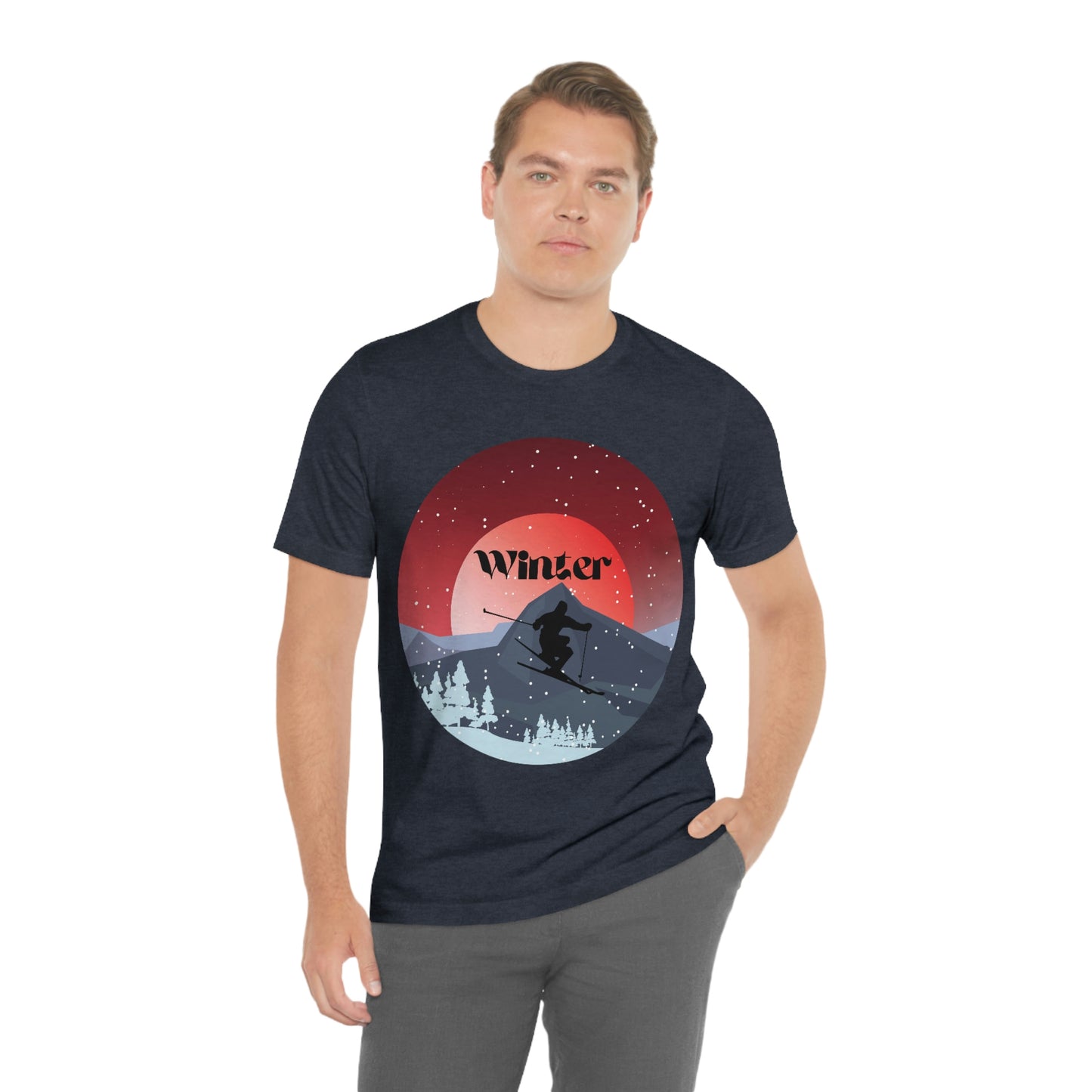 Skiing T-shirt, Winter Sports T-shirt, Skiing Lovers T-shirt, Ski Lodge Shirt, Winter Vacation Tee