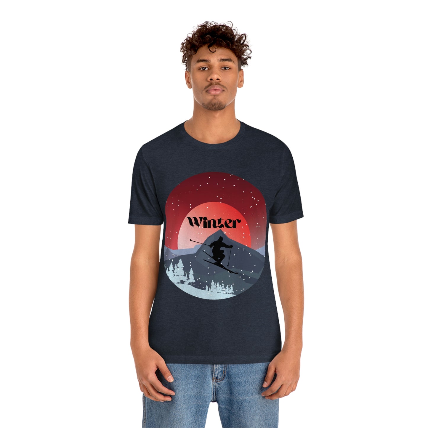 Skiing T-shirt, Winter Sports T-shirt, Skiing Lovers T-shirt, Ski Lodge Shirt, Winter Vacation Tee