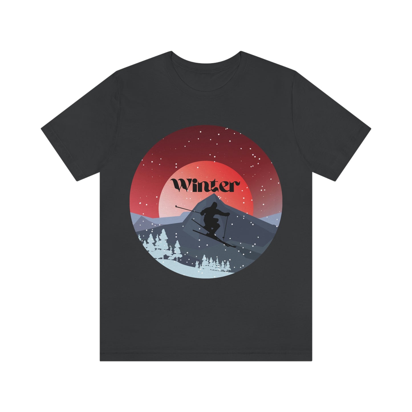 Skiing T-shirt, Winter Sports T-shirt, Skiing Lovers T-shirt, Ski Lodge Shirt, Winter Vacation Tee