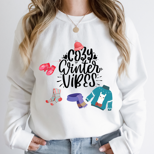 Cozy Winter Vibes Unisex Heavy Blend Crewneck Sweatshirt