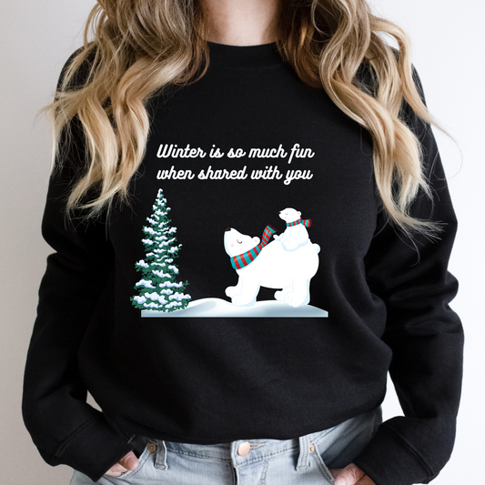 Winter Is So Much Fun Unisex Heavy Blend™ Crewneck Sweatshirt