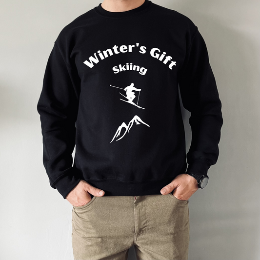 Winter's Gift Skiing Unisex Heavy Blend™ Crewneck Sweatshirt