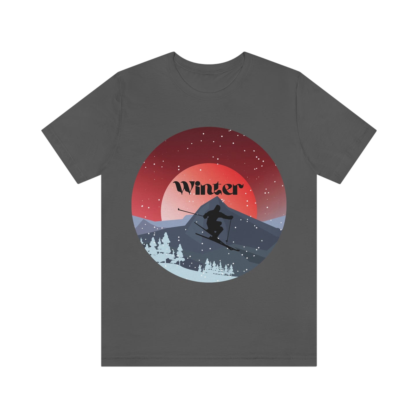 Skiing T-shirt, Winter Sports T-shirt, Skiing Lovers T-shirt, Ski Lodge Shirt, Winter Vacation Tee