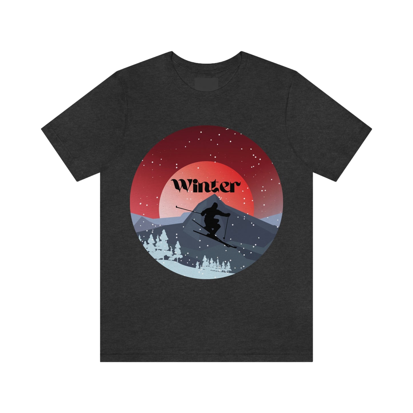 Skiing T-shirt, Winter Sports T-shirt, Skiing Lovers T-shirt, Ski Lodge Shirt, Winter Vacation Tee