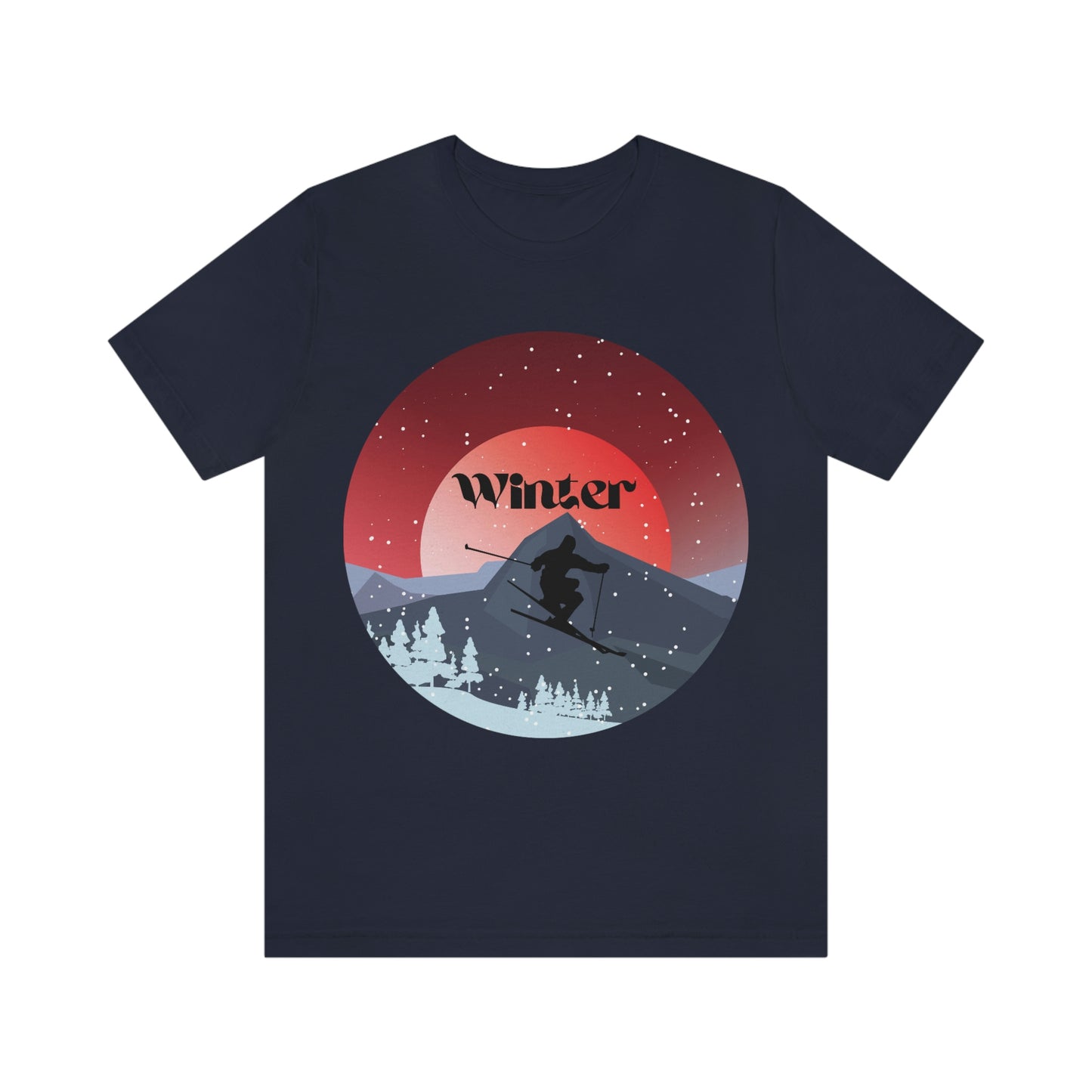 Skiing T-shirt, Winter Sports T-shirt, Skiing Lovers T-shirt, Ski Lodge Shirt, Winter Vacation Tee