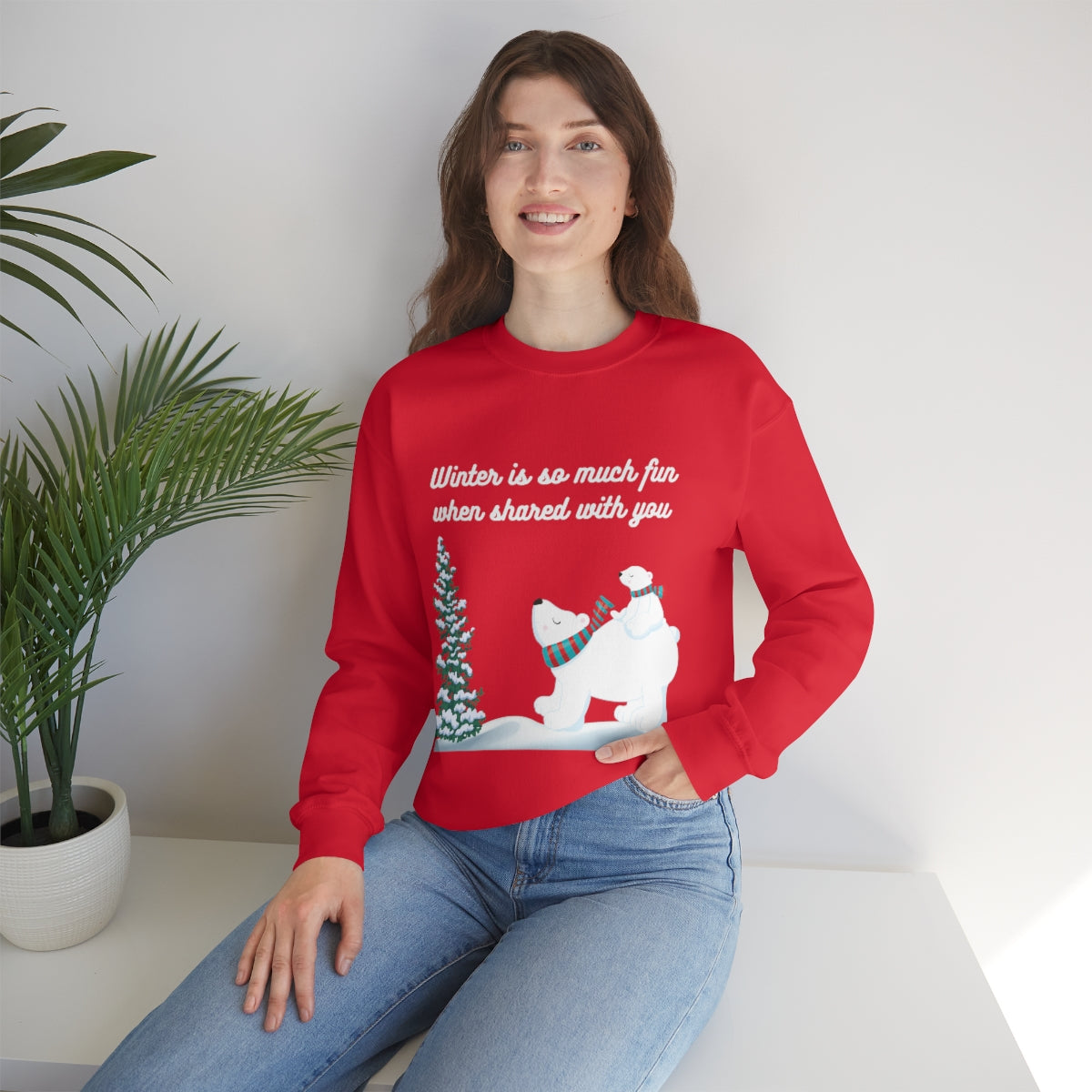 Winter Is So Much Fun Unisex Heavy Blend™ Crewneck Sweatshirt