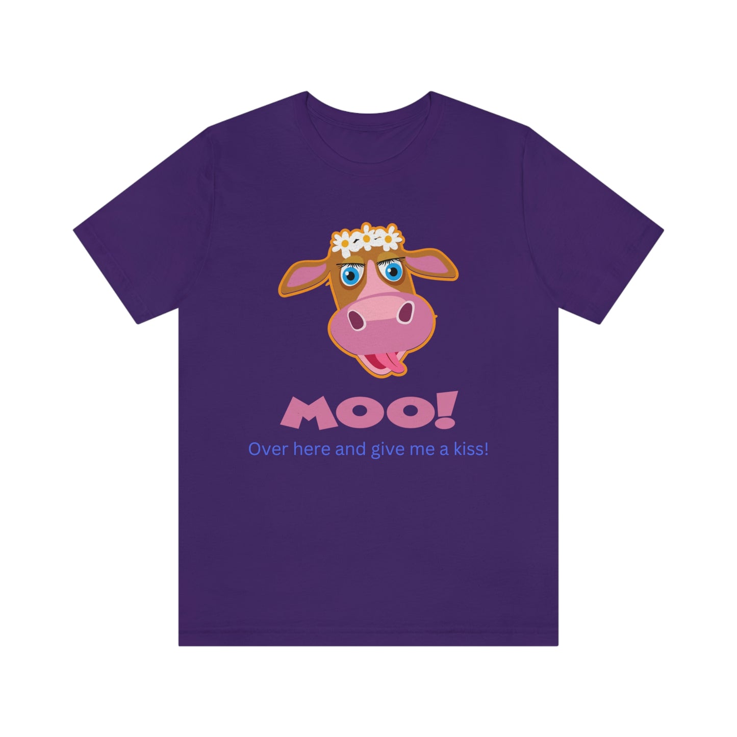 Love Cow Moo Over Here and Kiss T-Shirt, Gift for Her, Gift for Him, Couples Shirt, Cute Love Tee, Unisex Tee, Plus Size