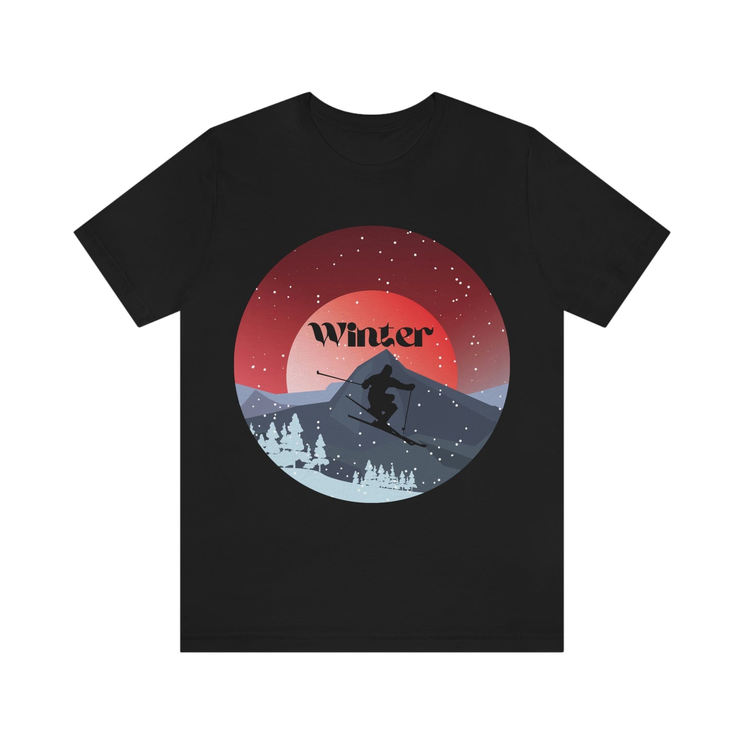 Skiing T-shirt, Winter Sports T-shirt, Skiing Lovers T-shirt, Ski Lodge Shirt, Winter Vacation Tee