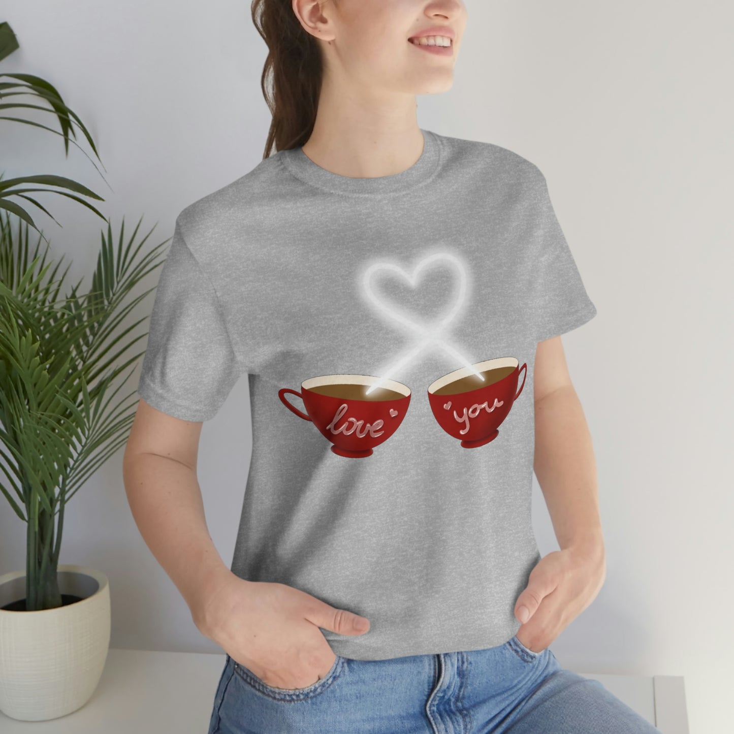 Love you Coffee T-shirt, Coffee Lovers, Couple Shirt, Love with Heart, Unisex Shirt, Plus Size